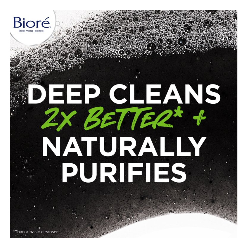 BIORE Charcoal Deep Pore Charcoal Cleanser (1 fl oz.) - VIAI BEAUTY