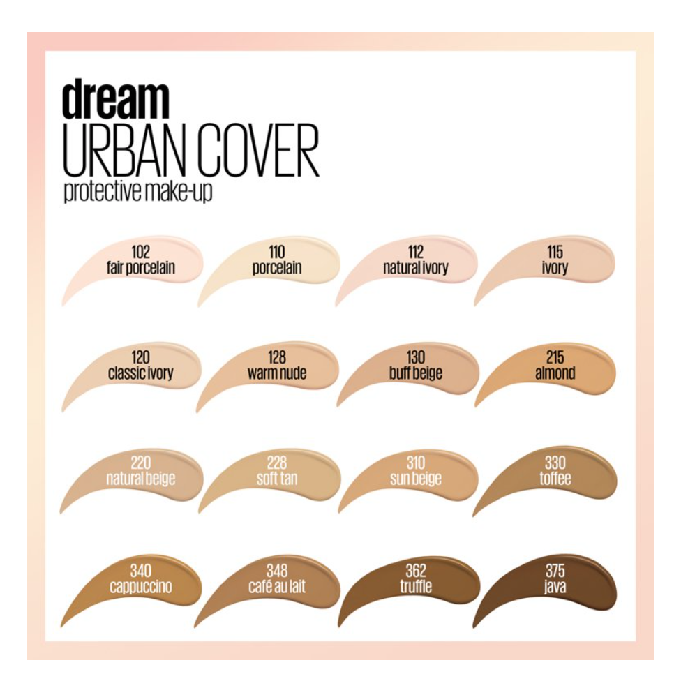 MAYBELLINE Dream Urban Flawless Coverage Foundation, SPF 50 - VIAI BEAUTY