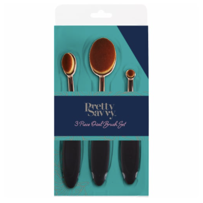PRETTY SAVVY Oval Brush Set