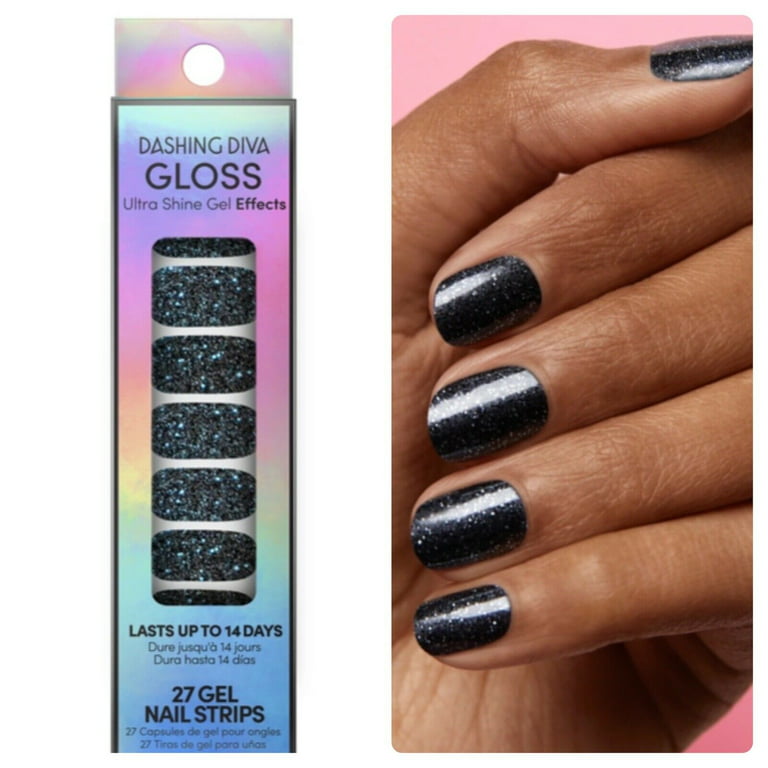 Tiras de gel para uñas DASHING DIVA Gloss Ultra Shine de 27 unidades
