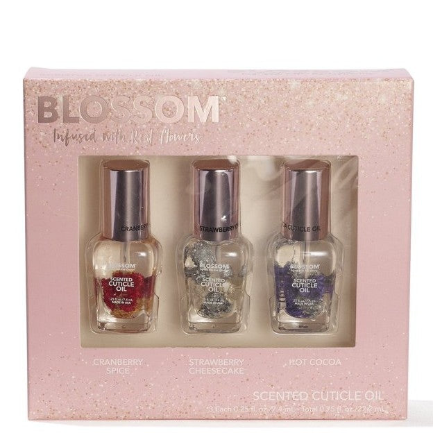 Aceite perfumado para cutículas BLOSSOM (juego de 3 piezas)