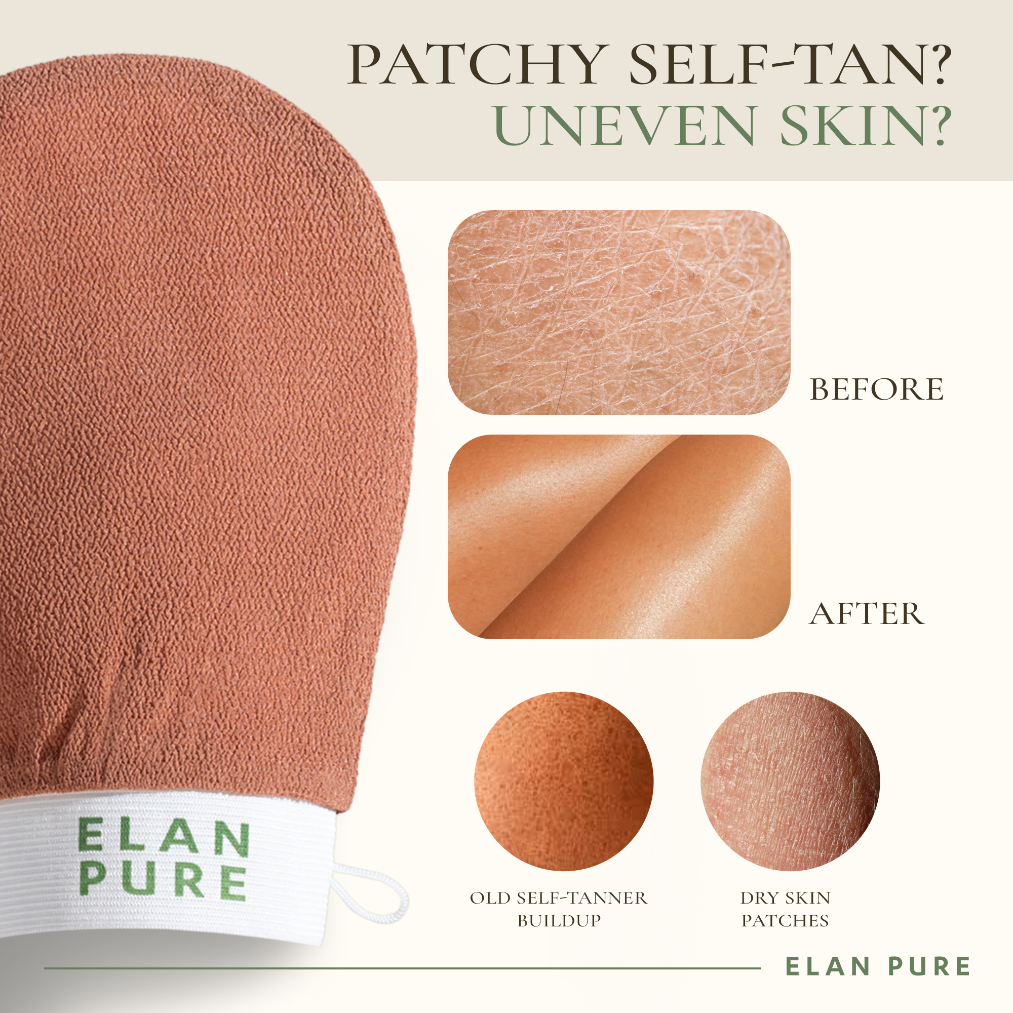 ELAN PURE Exfoliator Mitt