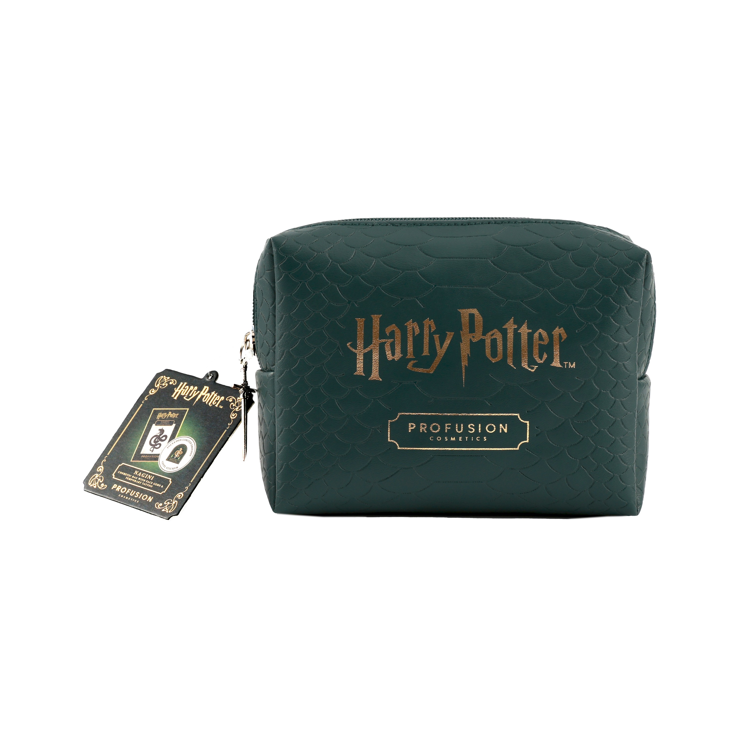 HP Dark Arts | Nagini Cosmetic Bag with Face Gems & Temporary Tattoo