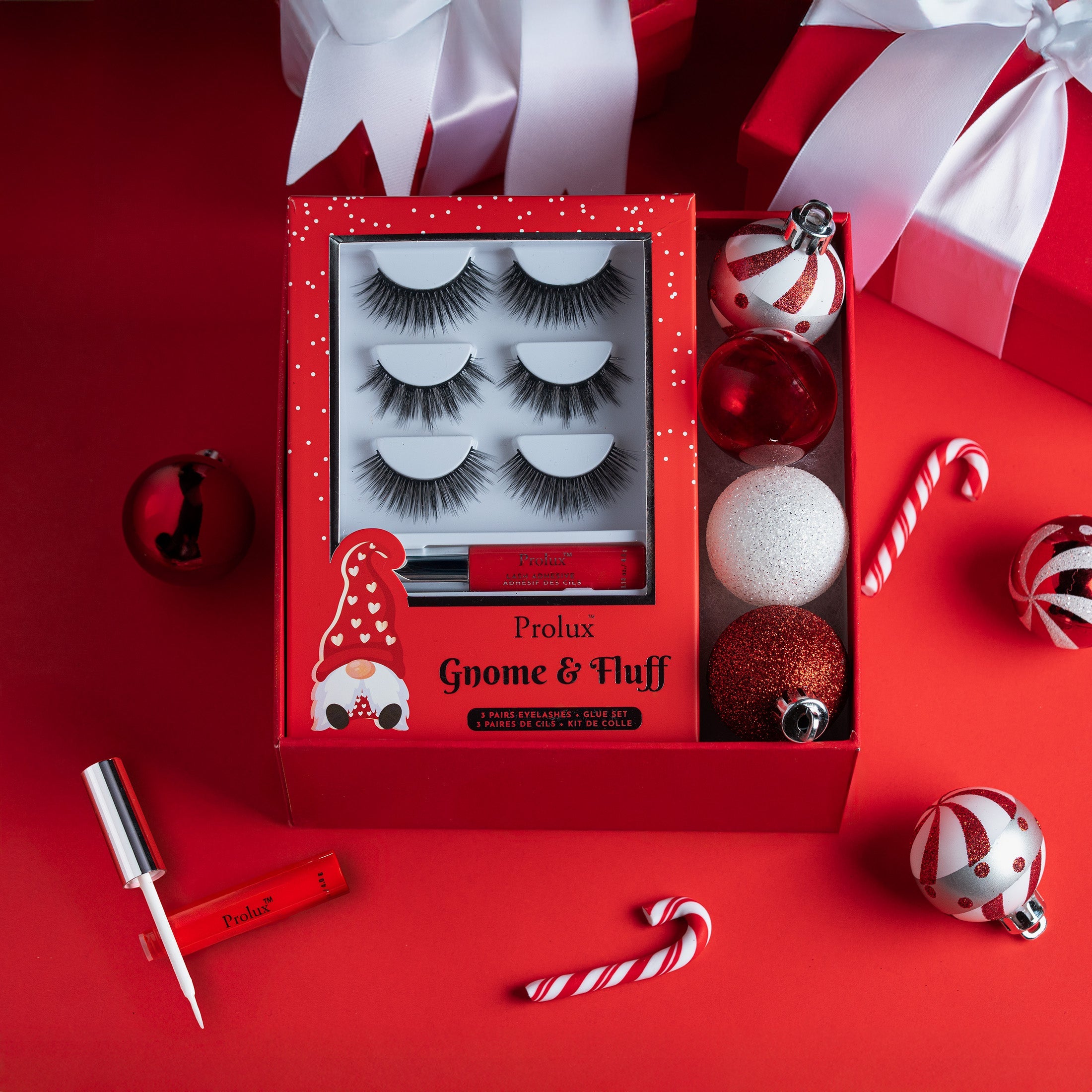 PROLUX Gnome & Fluff: 3 Pairs Eyelashes & Glue Set