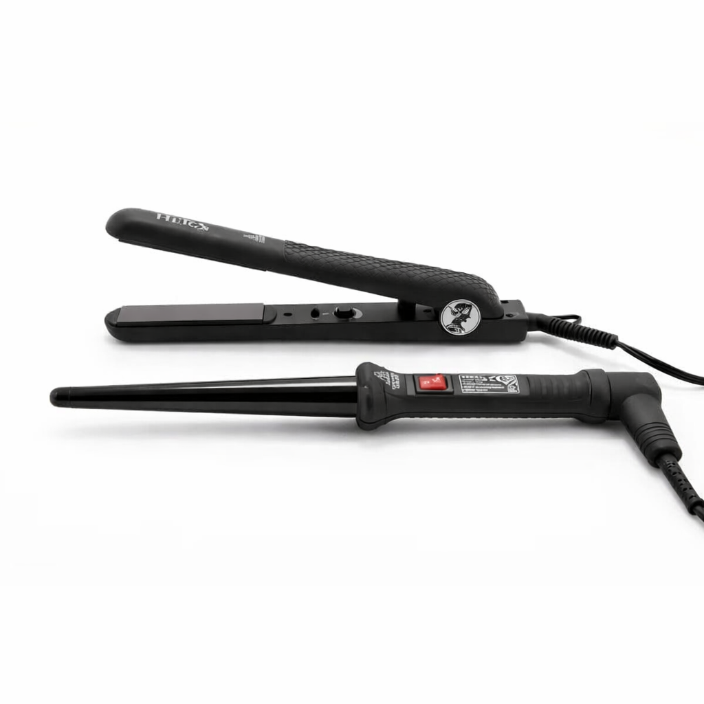 Ceramic Straightener & Curling Iron Set