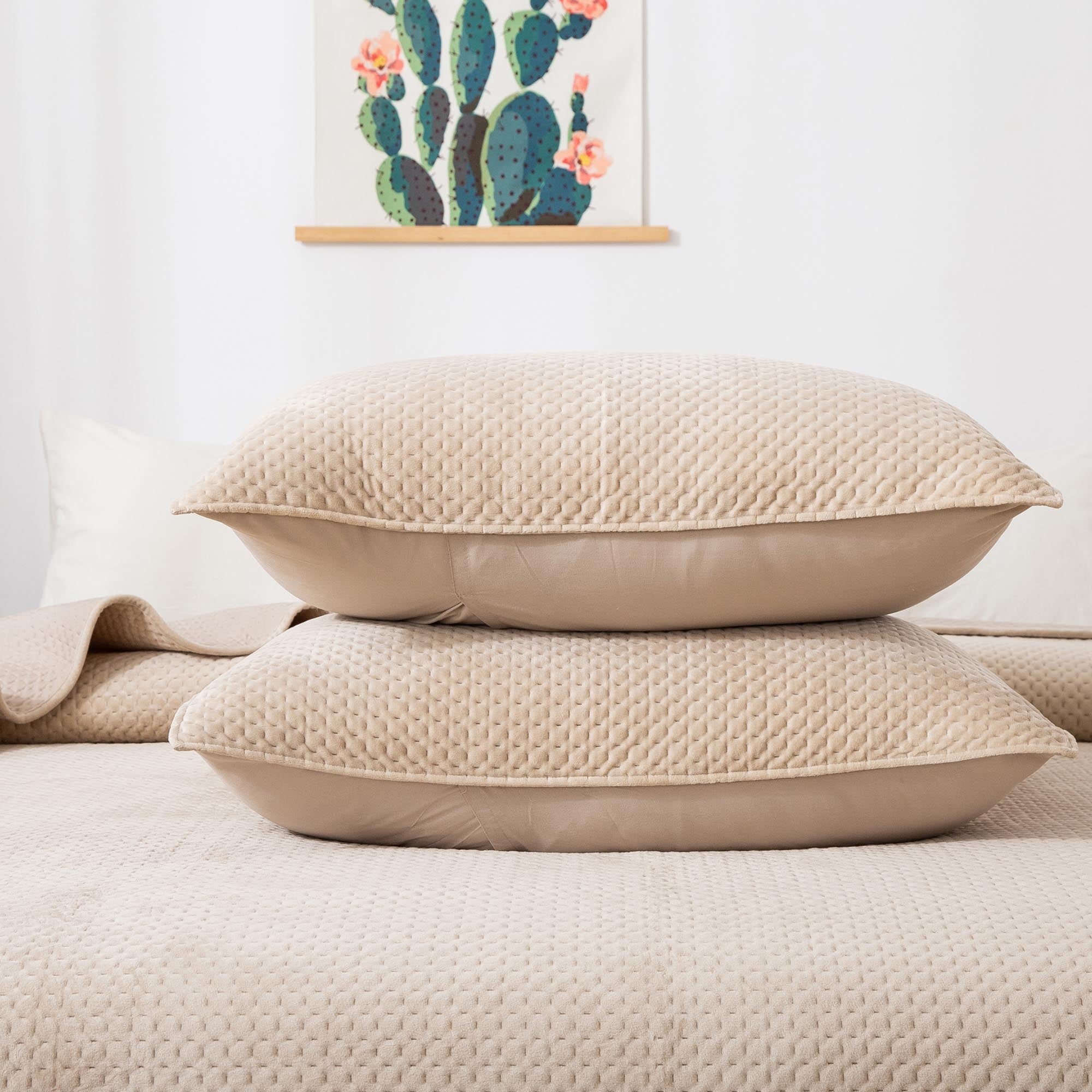 Kasentex Ultra Soft Plush Poly-Velvet Quilt Set, Queen, King, Room Decor, Graduation Gifts, Fathers Day Gift