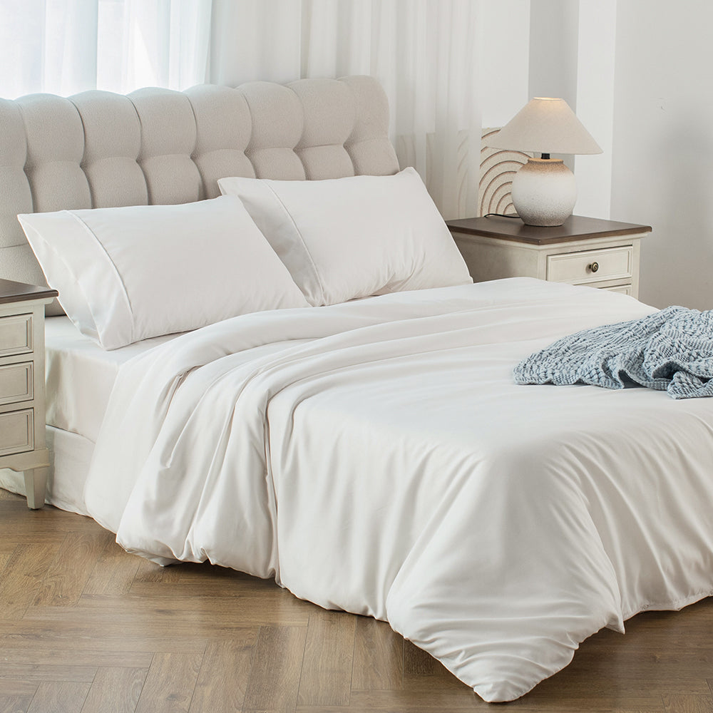 Kasentex Duvet Cover Bedding Set with Duvet Cover, Pillowcase, Fitted Sheet, Hypoallergenic and Breathable, Room Decor, Graduation Gifts