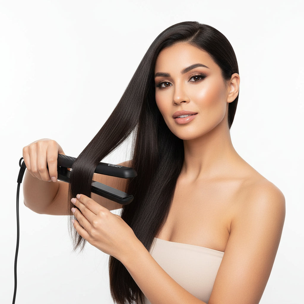 Ceramic Straightener & Curling Iron Set