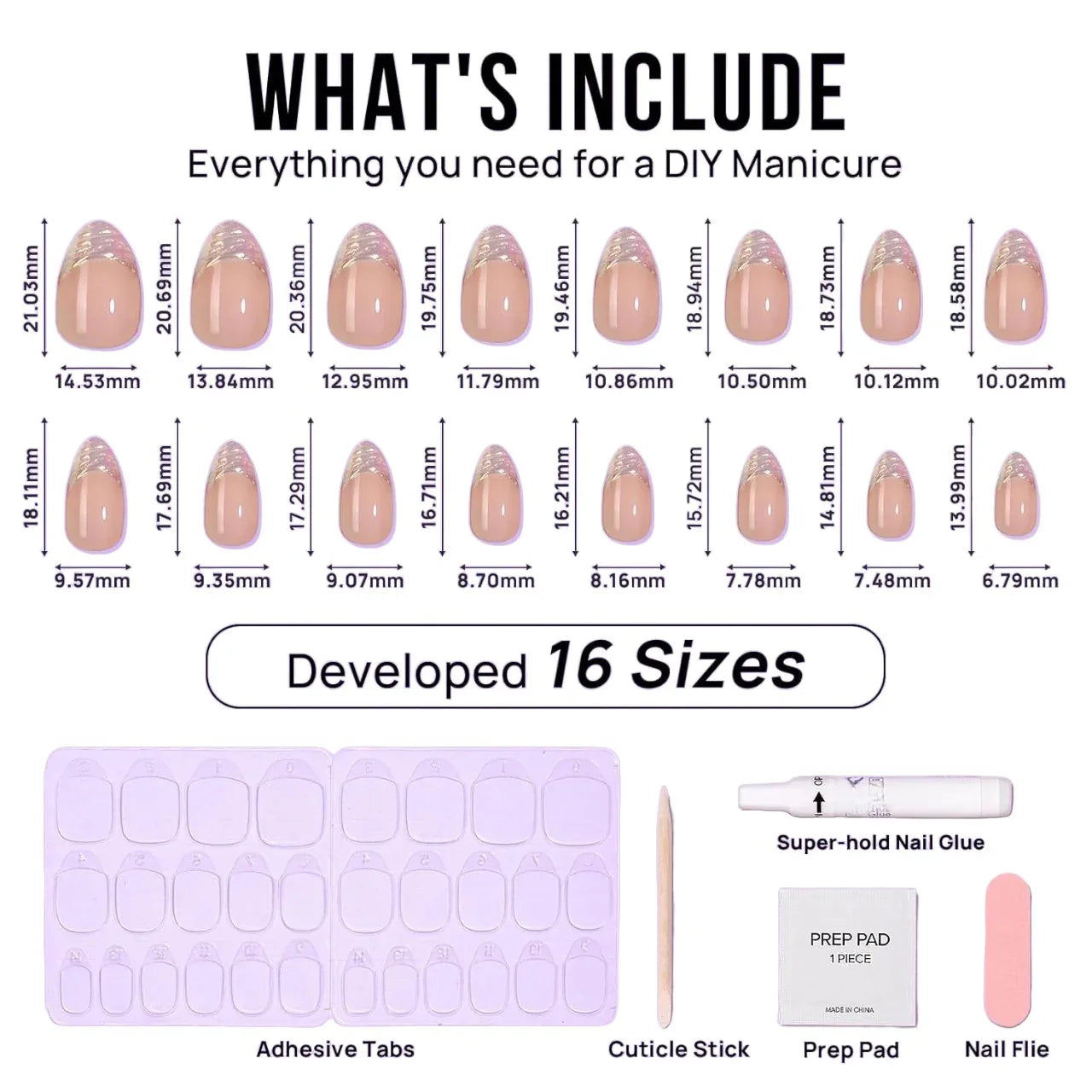 Athena Aurora Almond Nails - Press On Nails