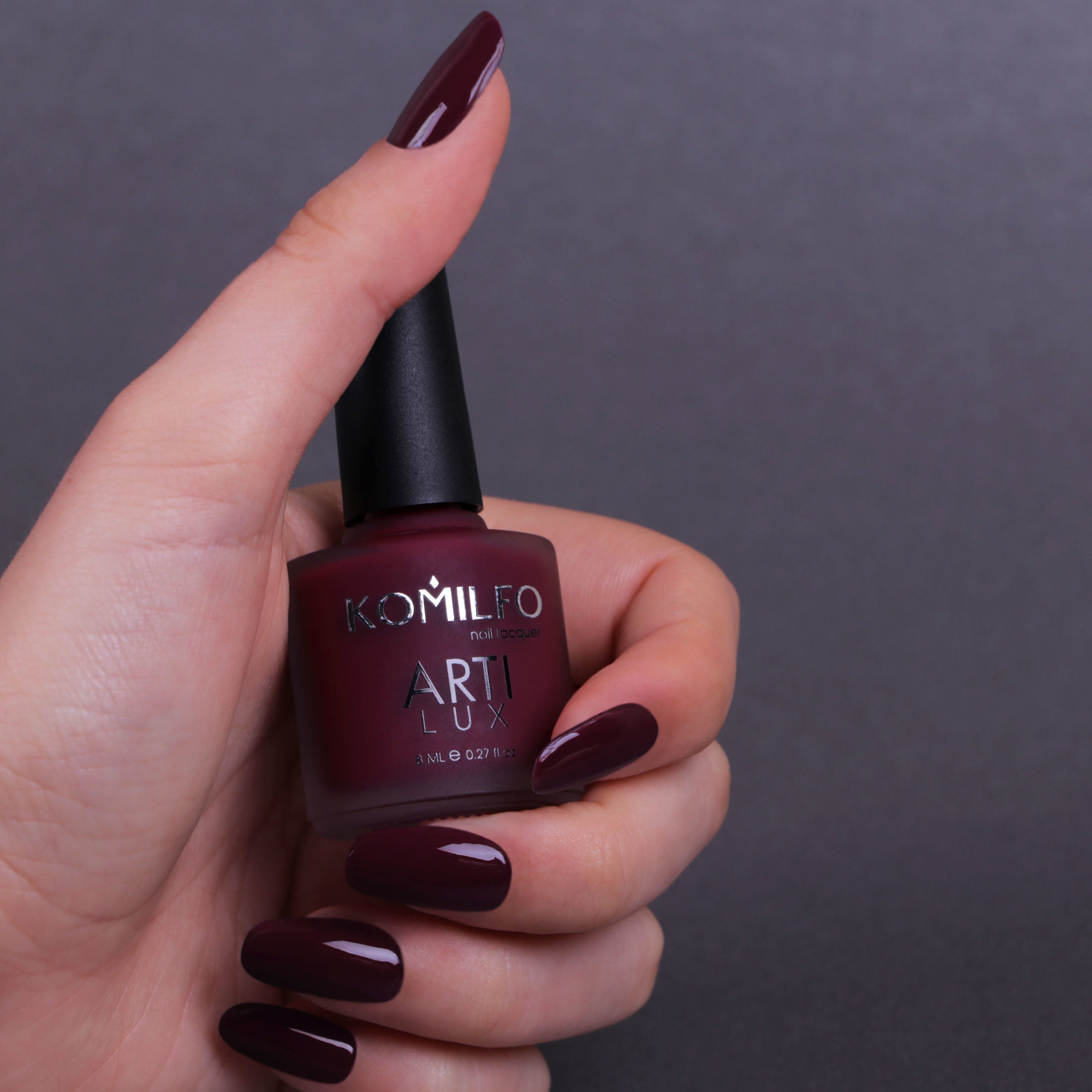 KOMILFO ARTILUX 025 NAIL REGULAR POLISH(NOT A GEL)(MARSALA, ENAMEL), 8 ML 222025