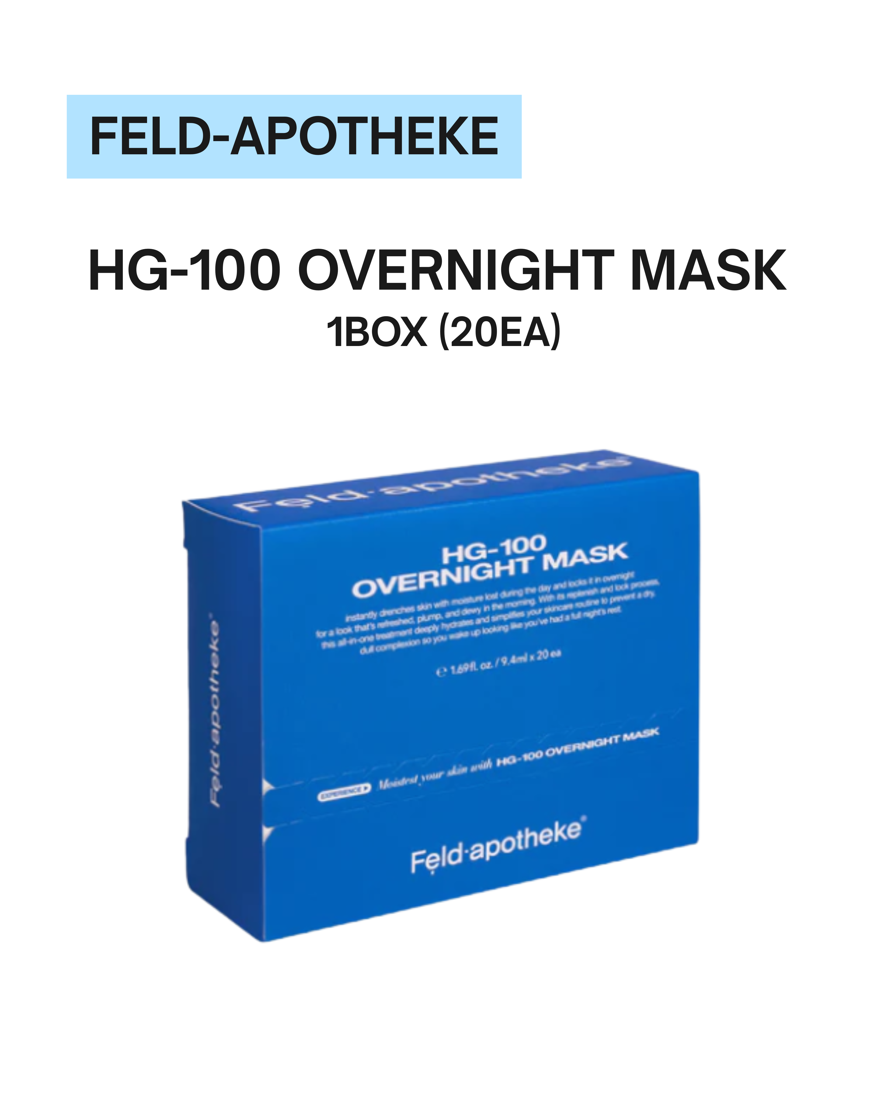 JOSINI Feld Apotheke HG-100 Overnight Mask (20ea)