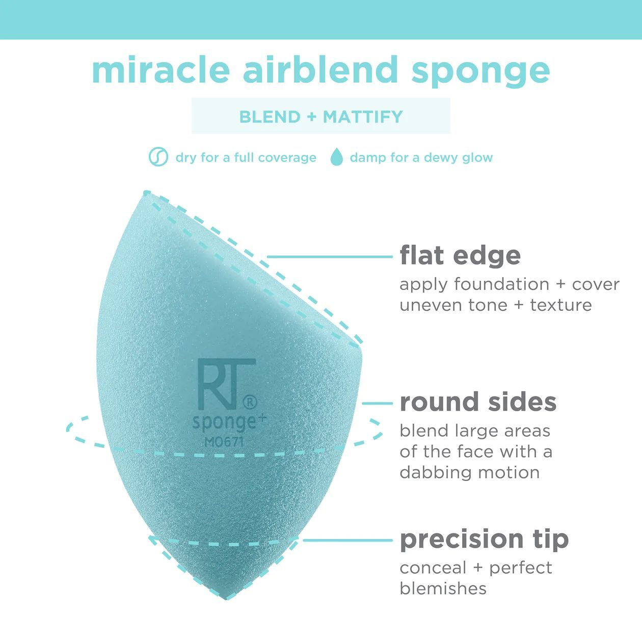 REAL TECHNIQUES Miracle Airblend Makeup Sponge