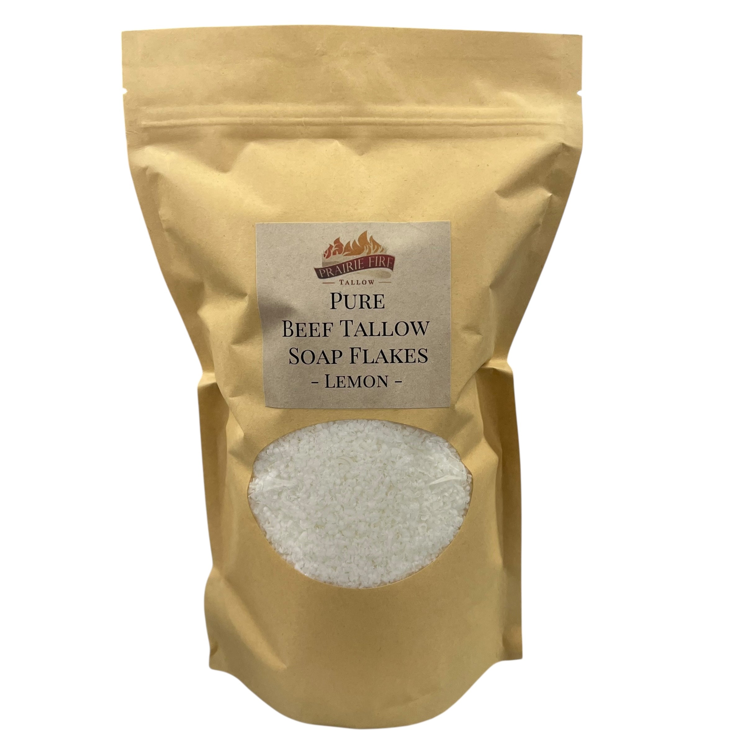 Pure Beef Tallow Soap Flakes - Made in USA - Grass Fed and Finished - Face, Body and Hair - Natural and Organic