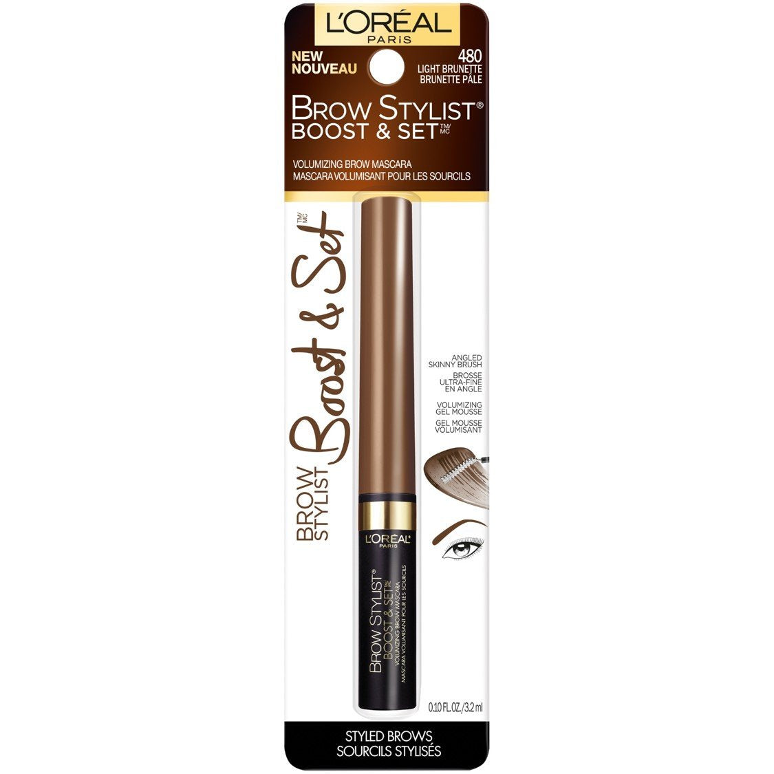 L'OREAL Brow Stylist Boost & Set Brow Gel Mousse Mascara - VIAI BEAUTY