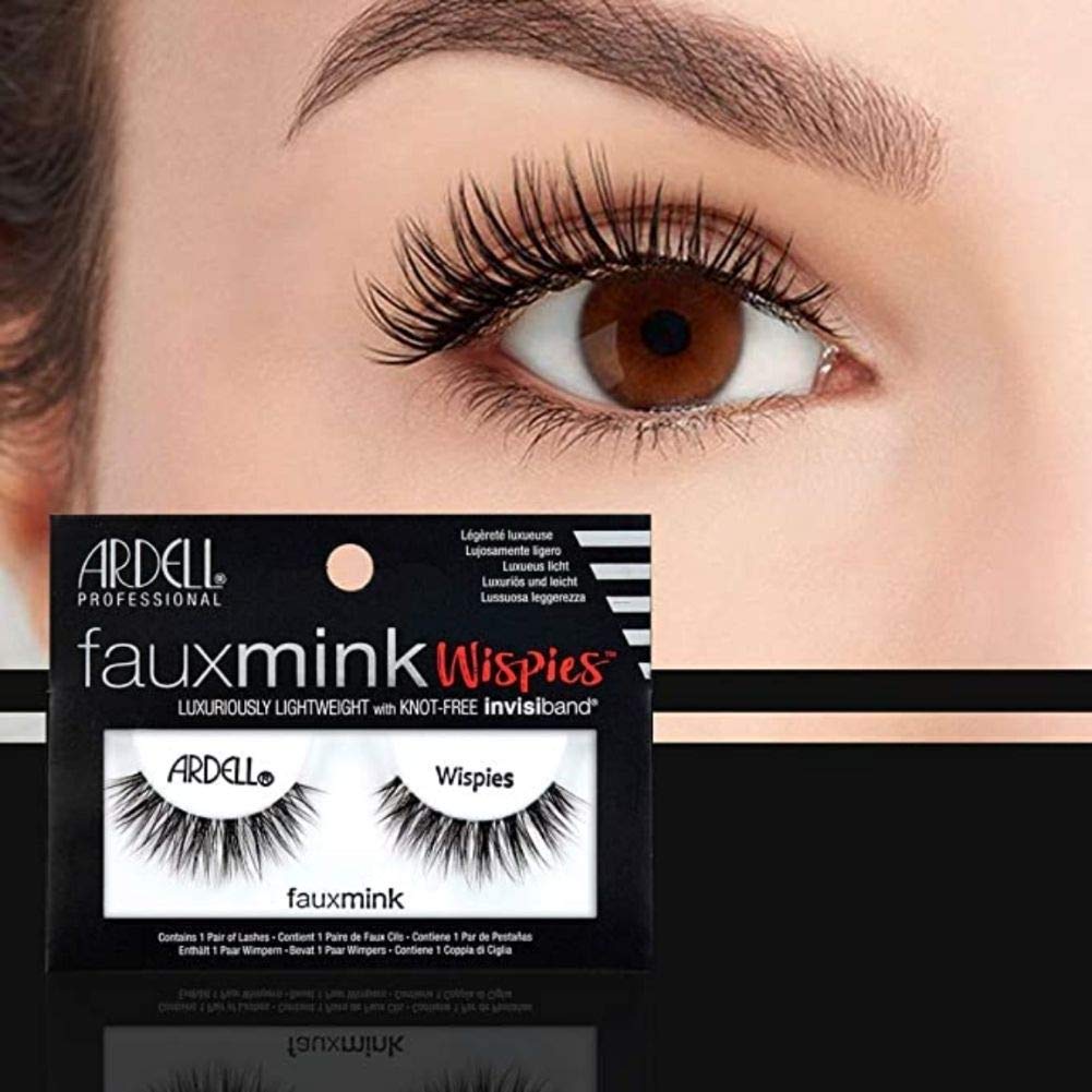 ARDELL Fauxmink Wispies, Luxuriously Lightweight With Invisiband Lashes