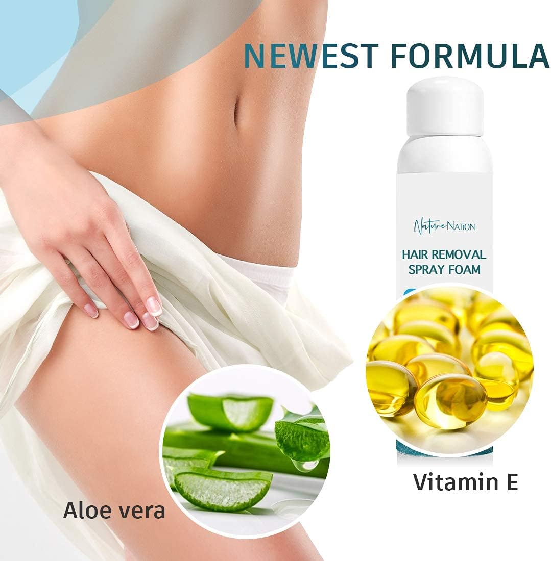 NATURE NATION Hair Removal Spray Foam - 5.07 oz