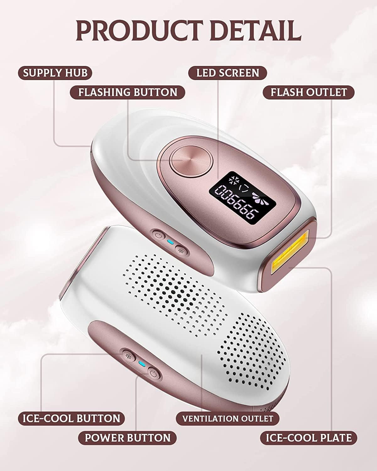 IPL Hair Removal With Ice Cooling System