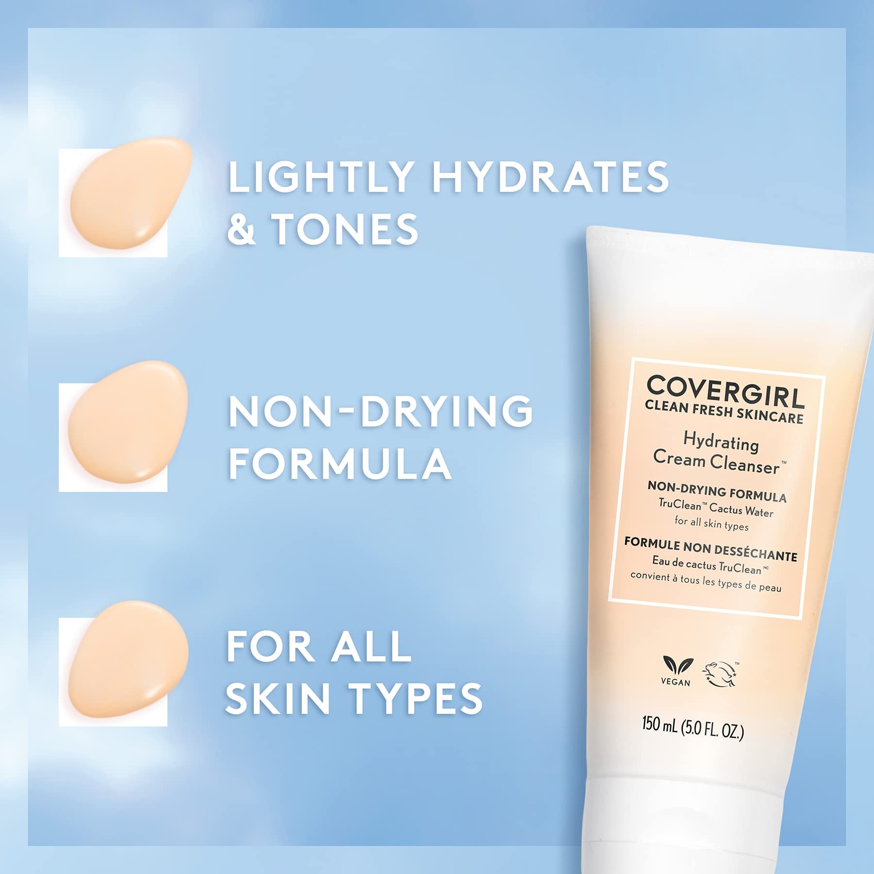 COVERGIRL Clean Fresh Skincare Hydrating Cream Cleanser