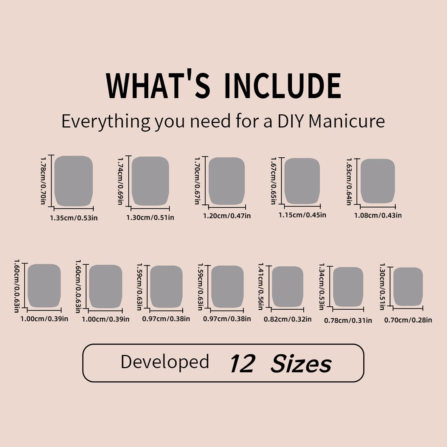 Salon-Style French Tip Press-On Nails - Square 04