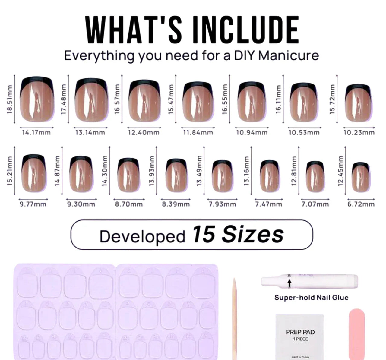 Braveheart Short Square Nails - Press On Nails | Long Lasting & Reusable