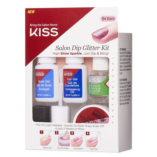 KISS Salon Dip Glitter High Shine Manicure Kit