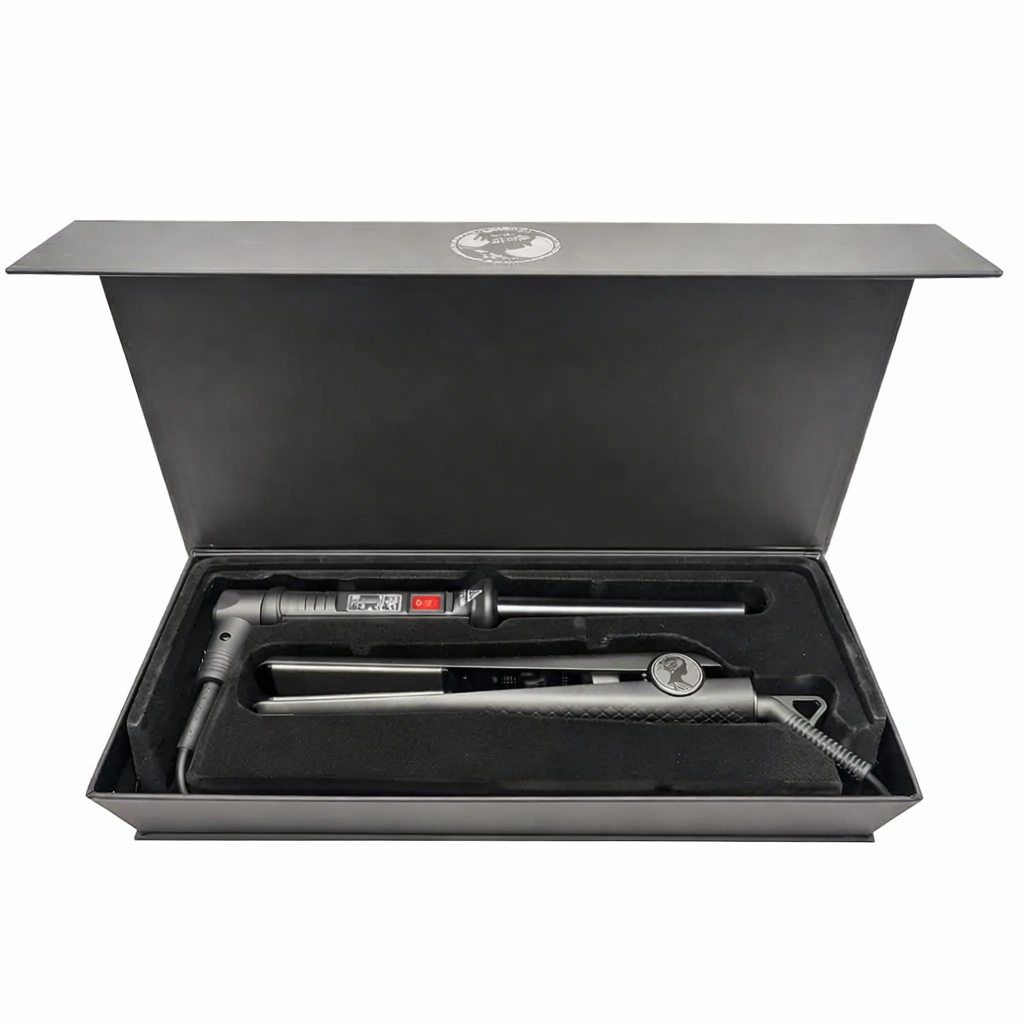 Ceramic Straightener & Curling Iron Set