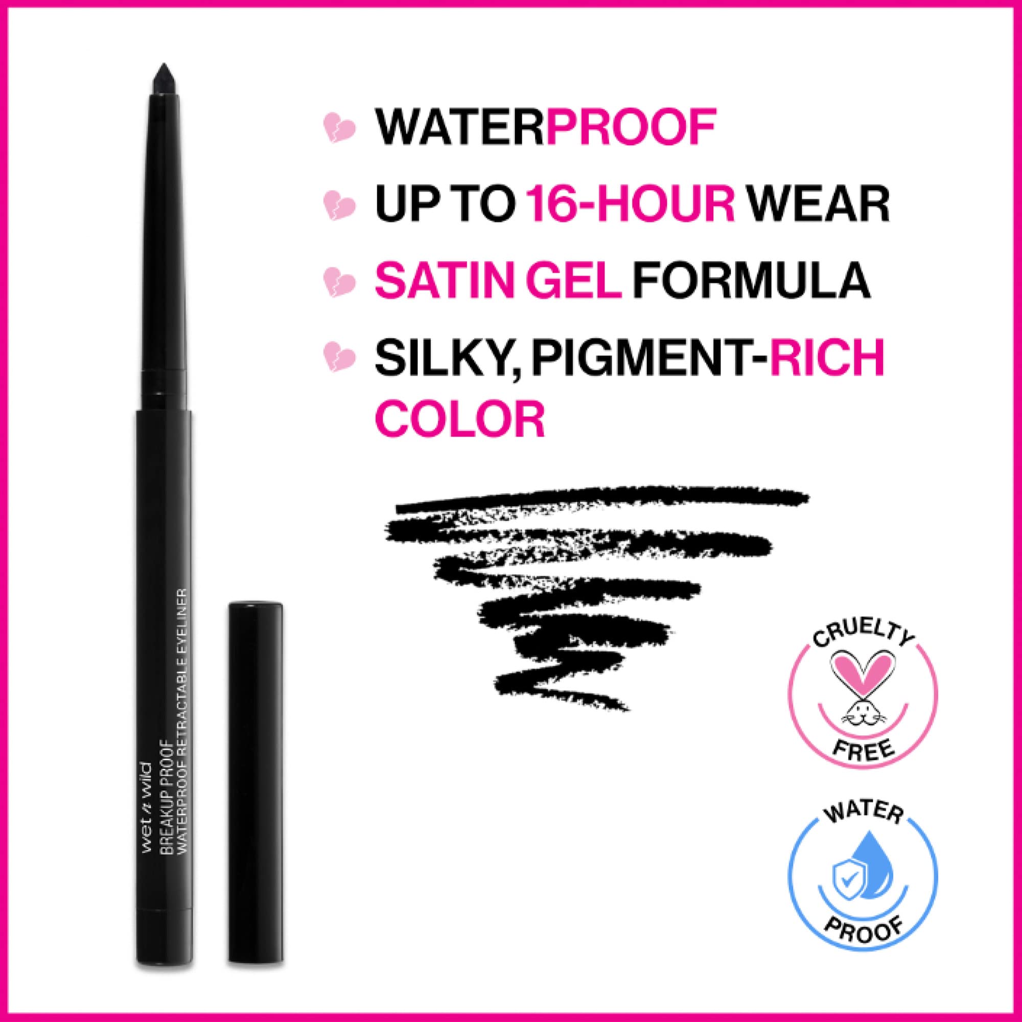 WET N WILD Breakup Proof Waterproof Retractable Gel Eyeliner