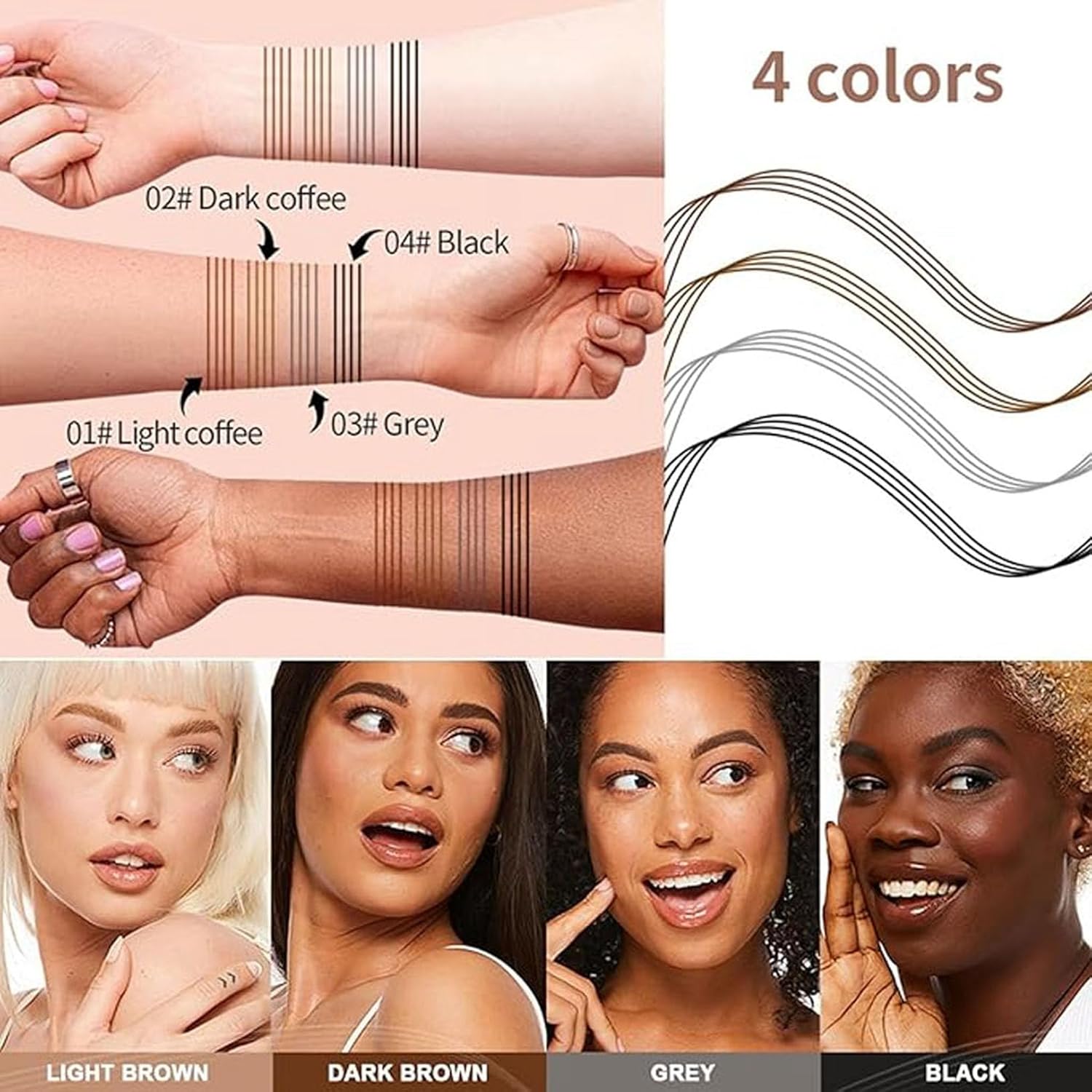 QIC 4 Claws Liquid eyebrow pencil