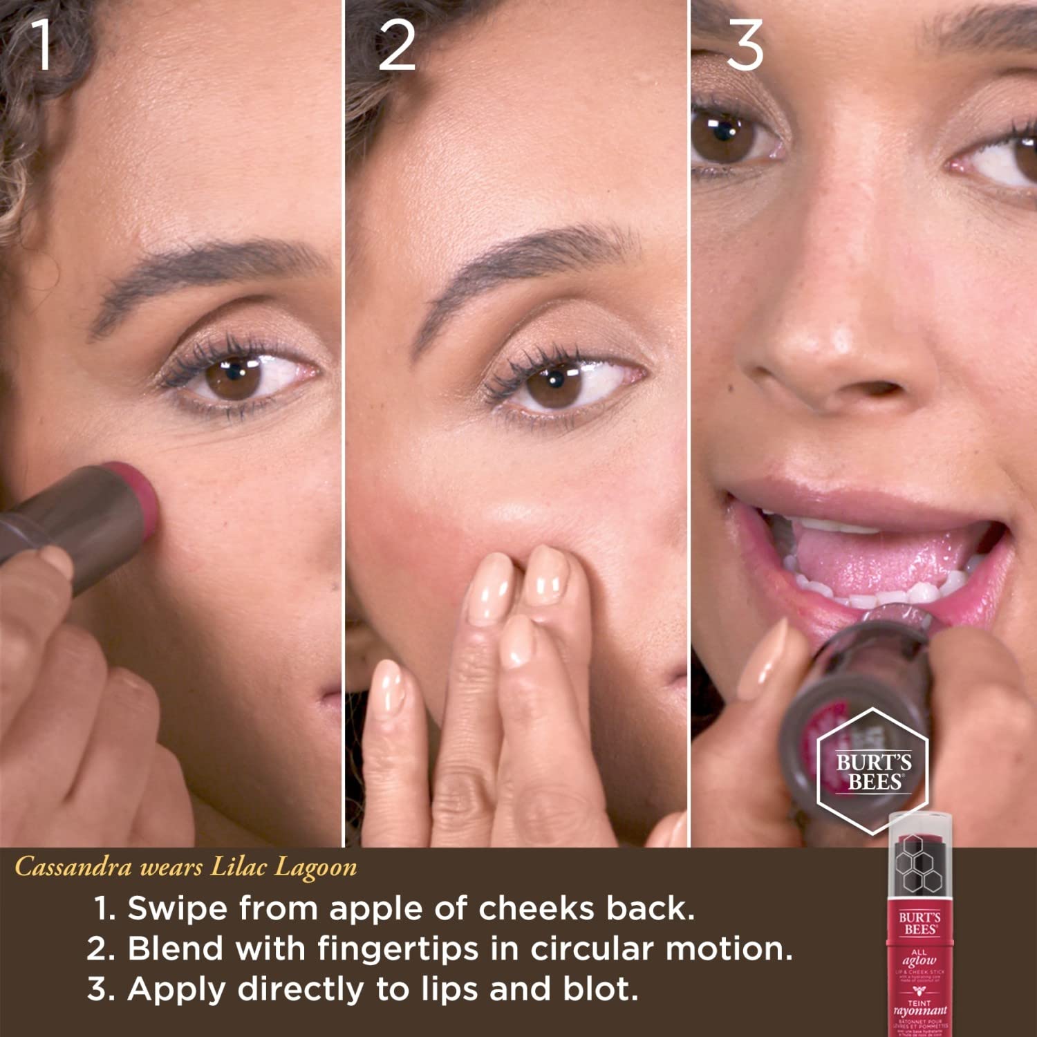 BURTS BEES All Aglow Lip & Cheek Stick