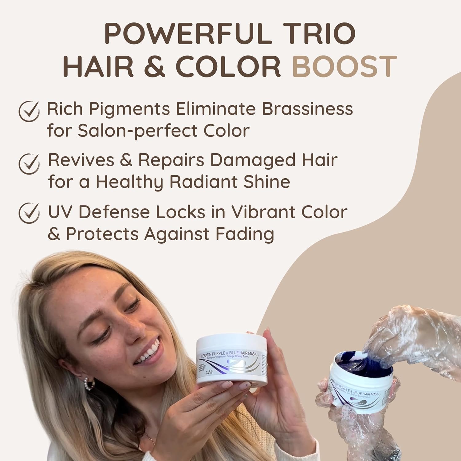 KERATIN Purple & Blue Hair Mask