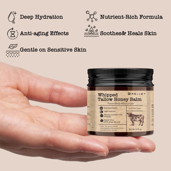 RELLET GLOW Beef Tallow and Honey Balm for Skin