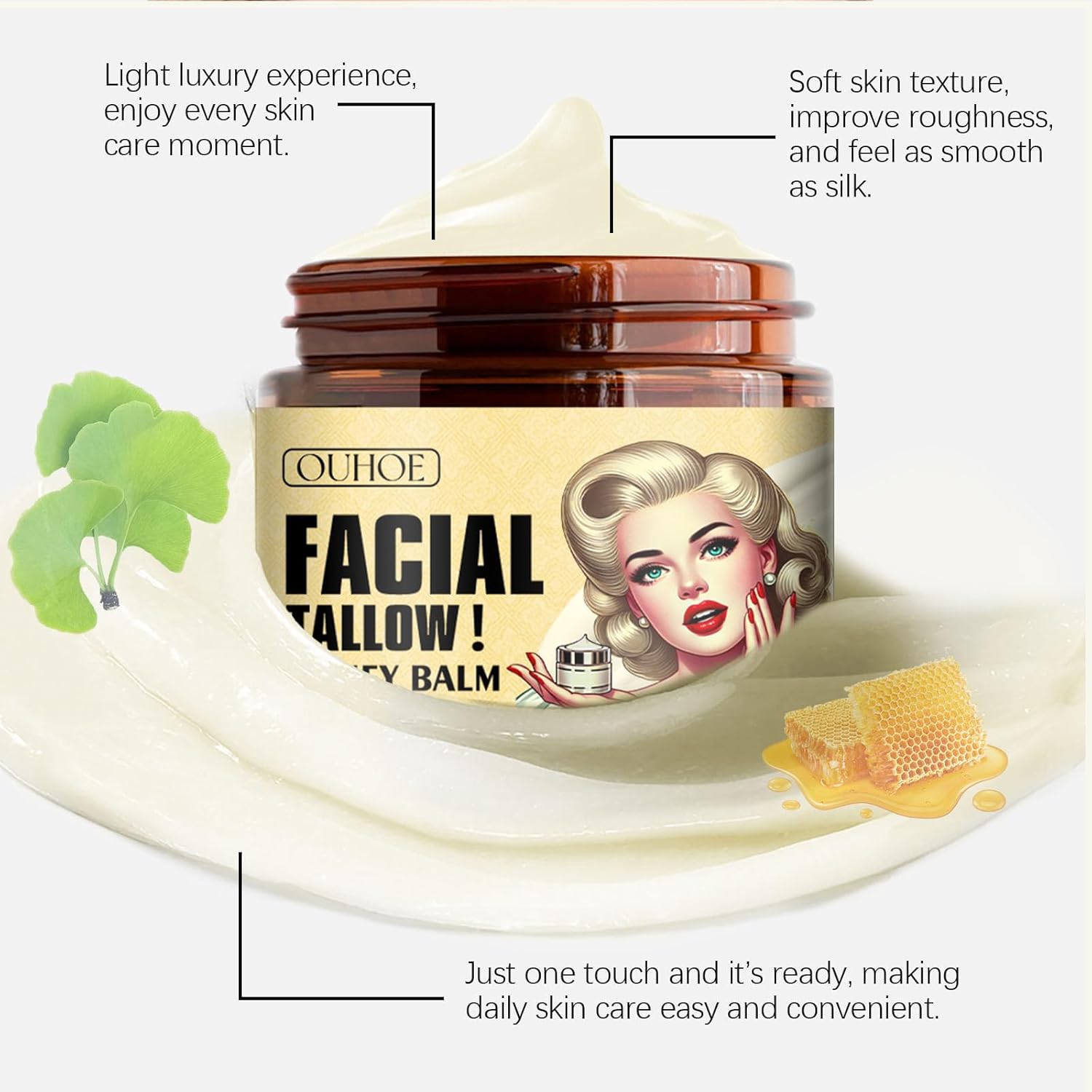 OUHOE Facial Tallow Honey Balm