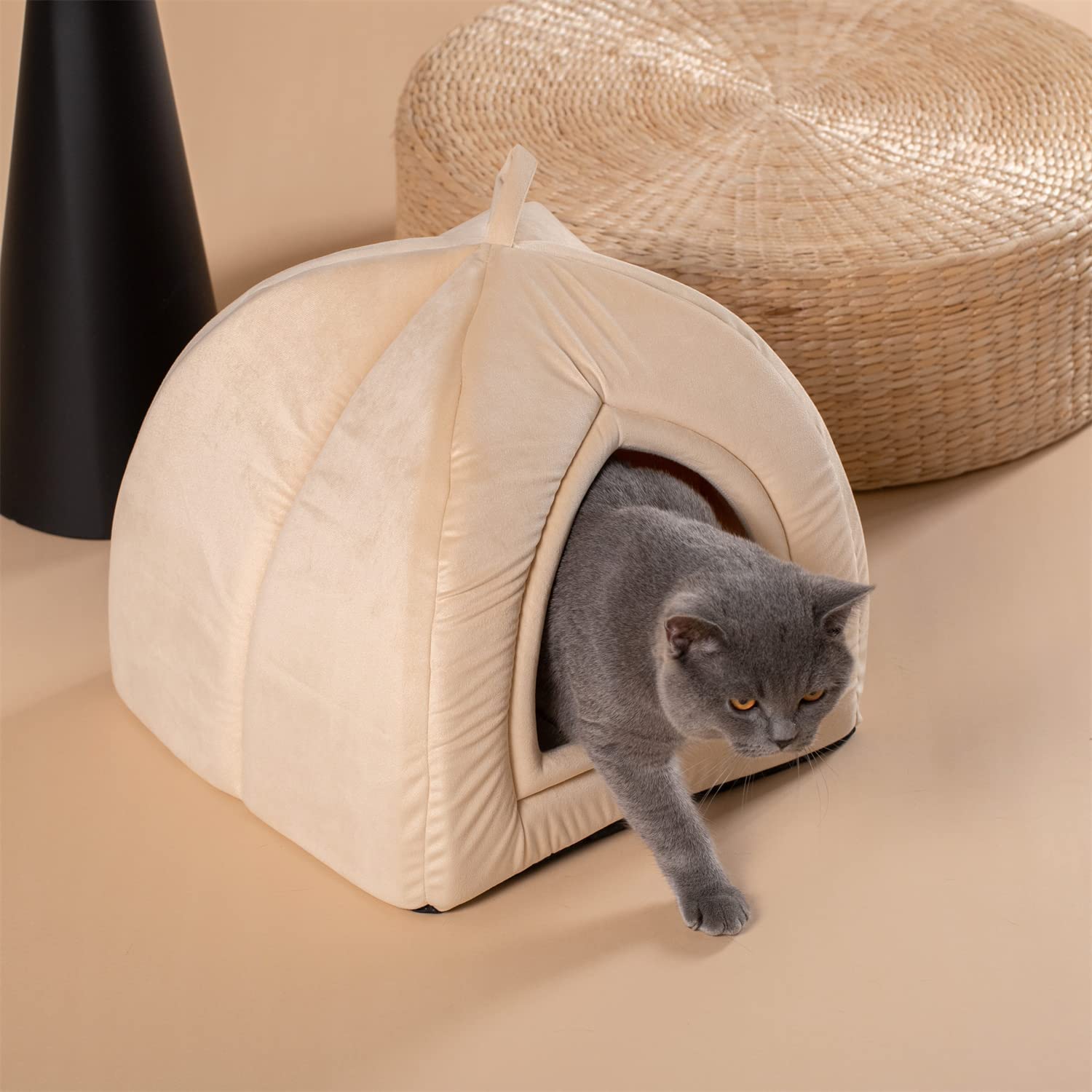 Kasentex Cat Bed, Lovely Tent with Removable Washable Pillow Cushion