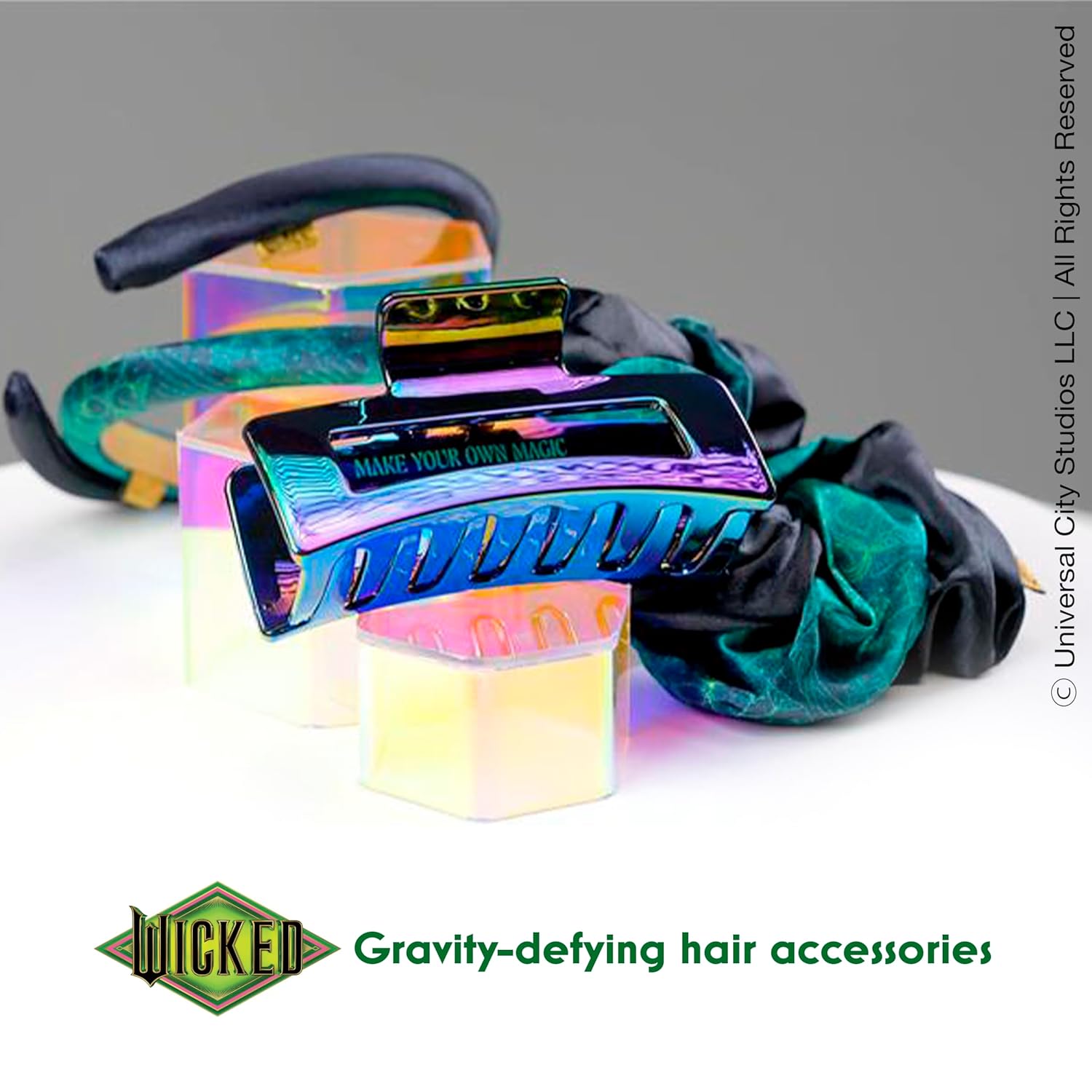 Set de regalo de accesorios para el cabello SCUNCI by Conair Wicked Elphaba (3 unidades) 