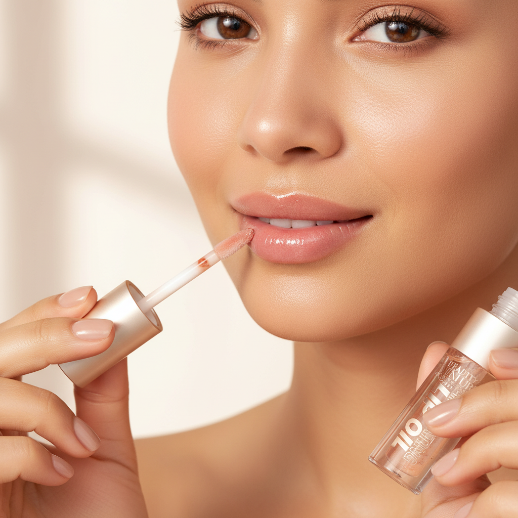 Hydrating 5 Piece Lip Oil Set - Infused with Vitamin E, Rouge