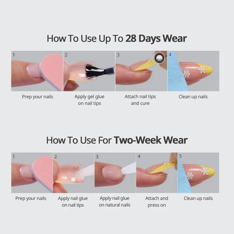 Chrome Edge Square Nails - Press On Nails | Long Lasting & Reusable