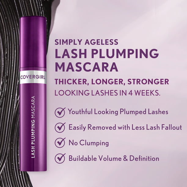 COVERGIRL Máscara de pestañas 3 en 1 Simply Ageless Lash Plumping