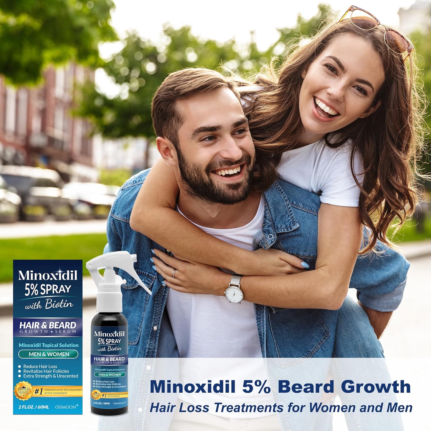 OSIMOON Minoxidil Spray With Biotin Hair Growth Serum