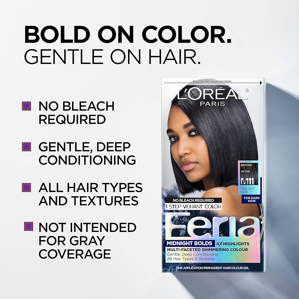 L'OREAL Feria Midnight Bold Multi-Faceted Permanent Hair Colour