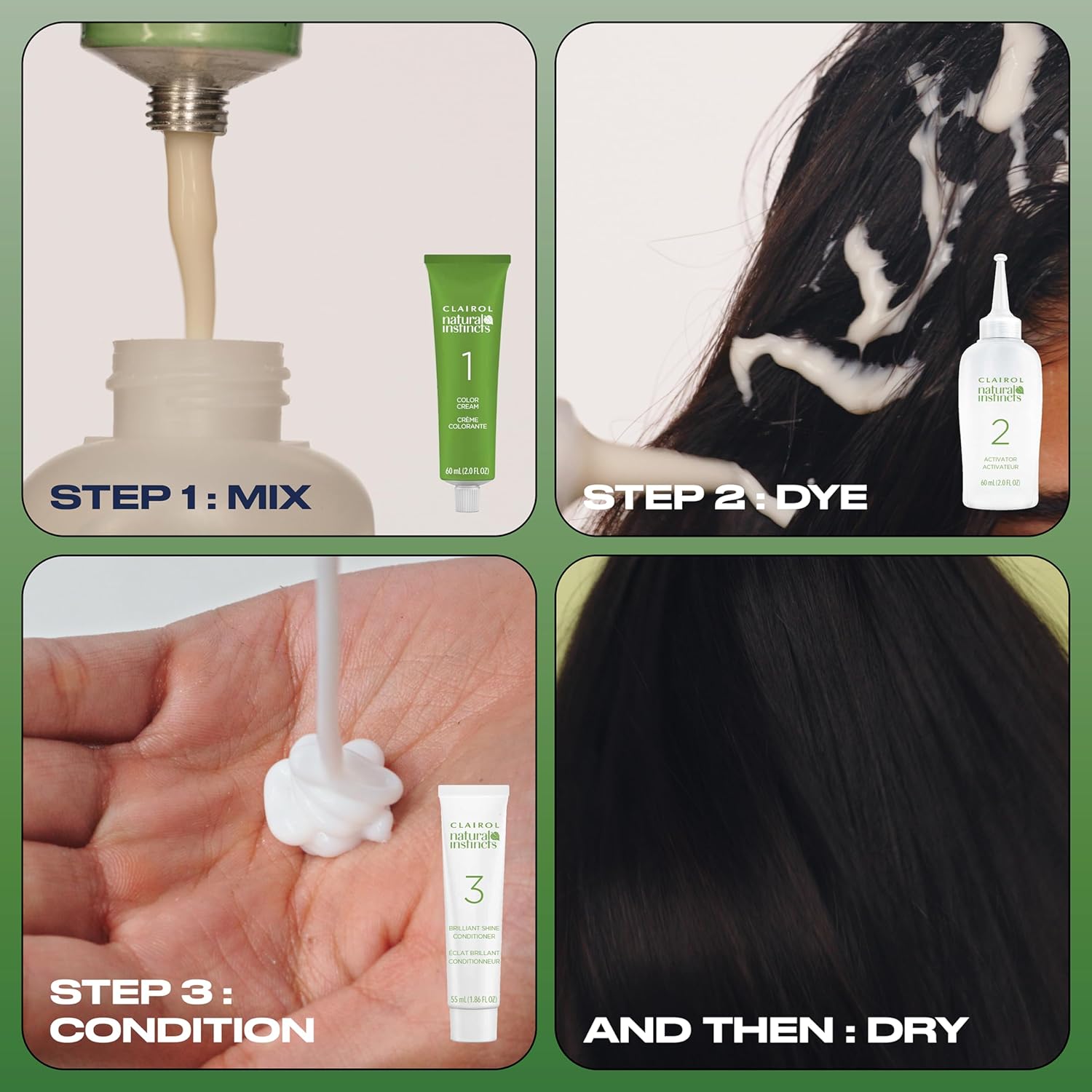 CLAIROL Natural Instincts With Coconut Oil + Aloe Hair Color