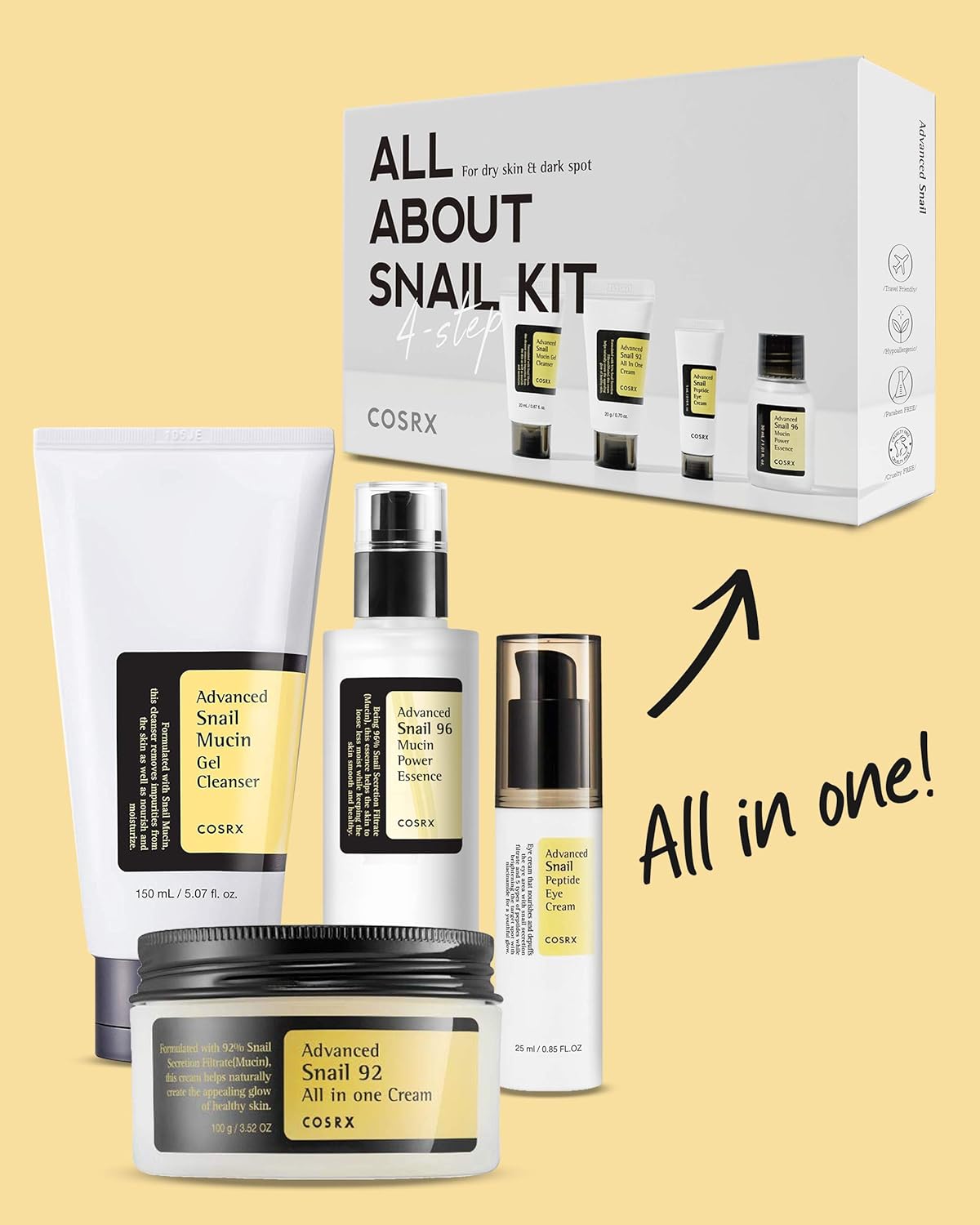 COSRX All About Snail Kit, 4 Piece Kit