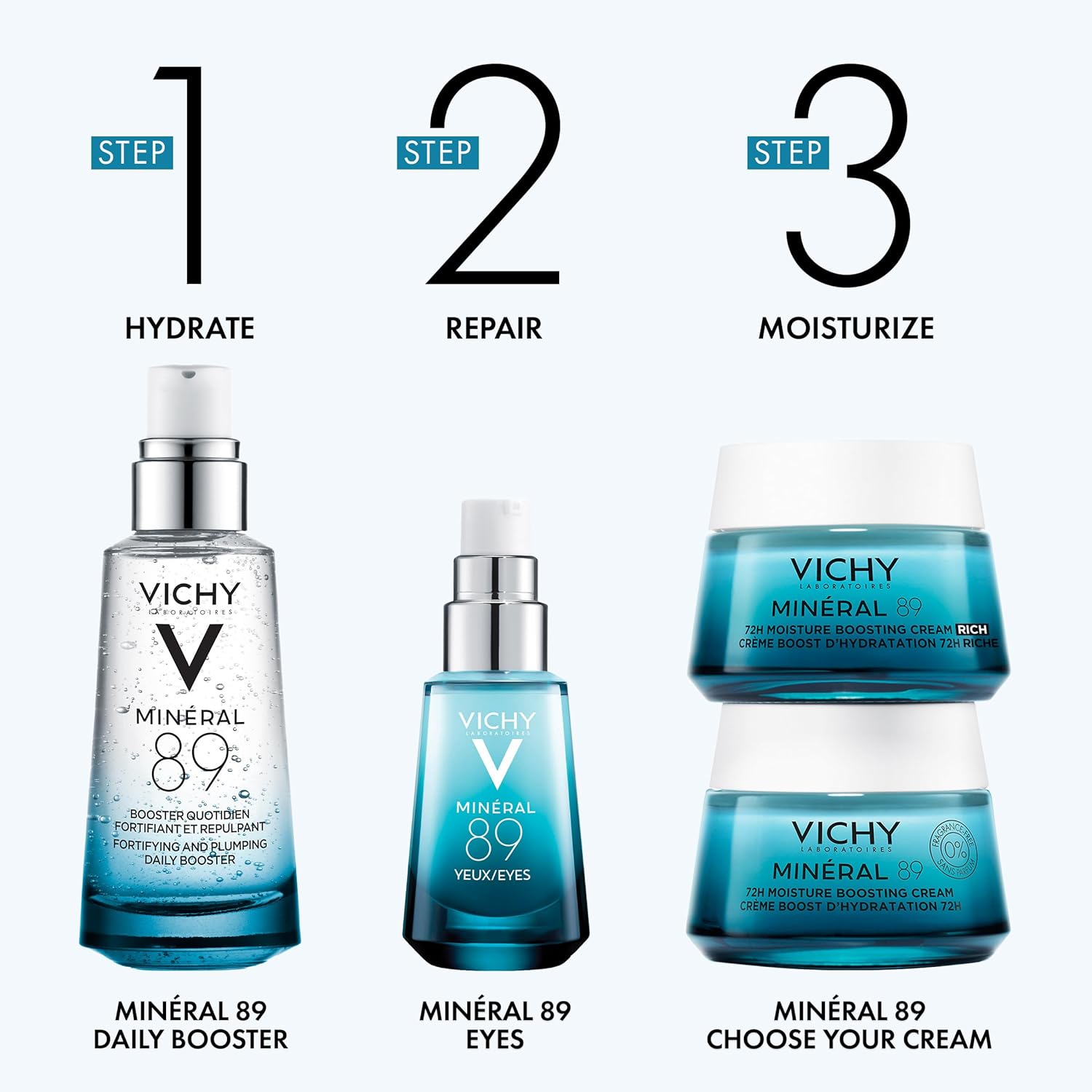 VICHY Mineral 89 Hydrating Face Serum - 1 oz