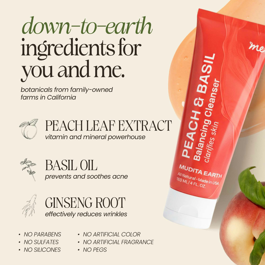 Peach & Basil Balancing Face Cleanser
