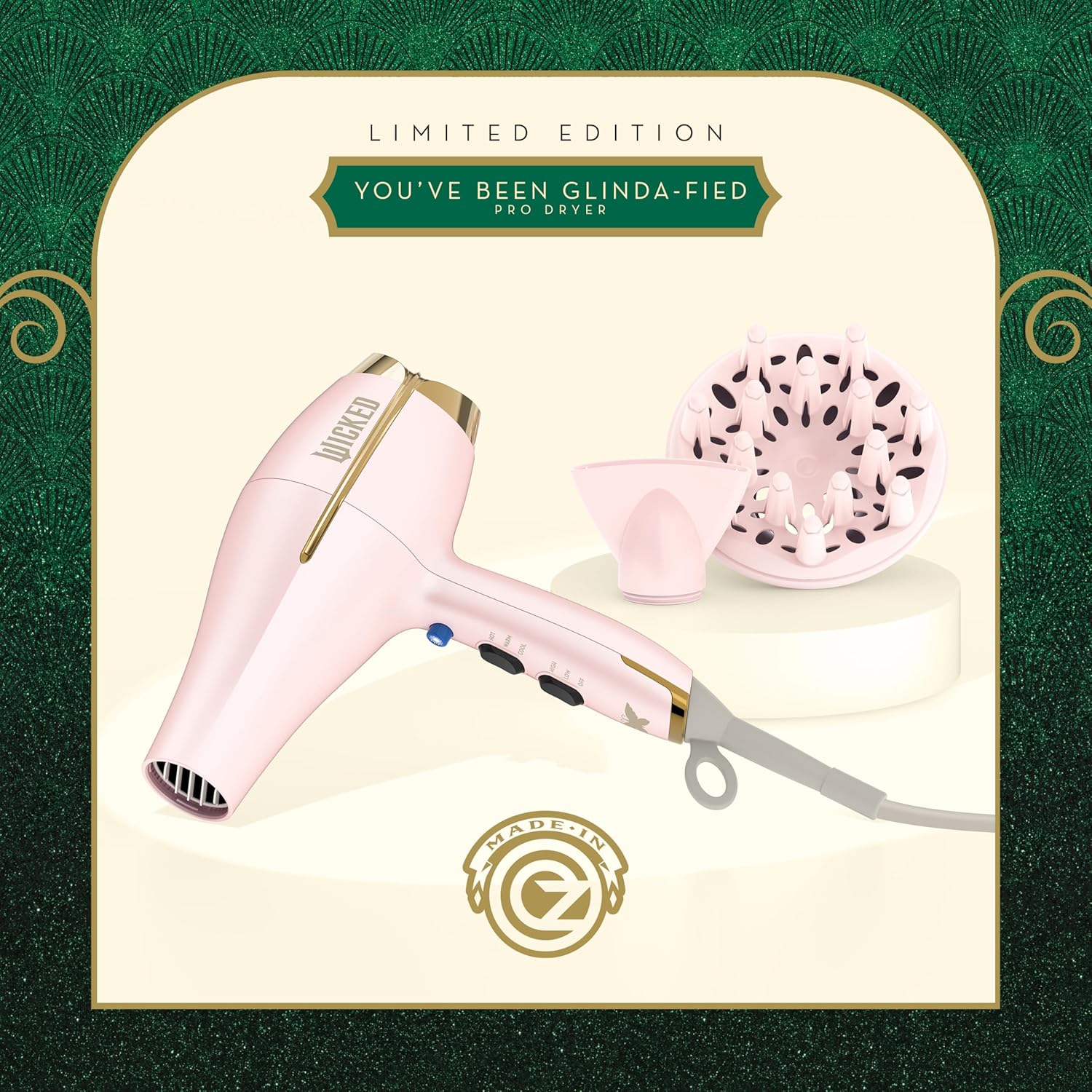 Secador de pelo de plasma CONAIR Wicked You've Been Galinda-Fied 