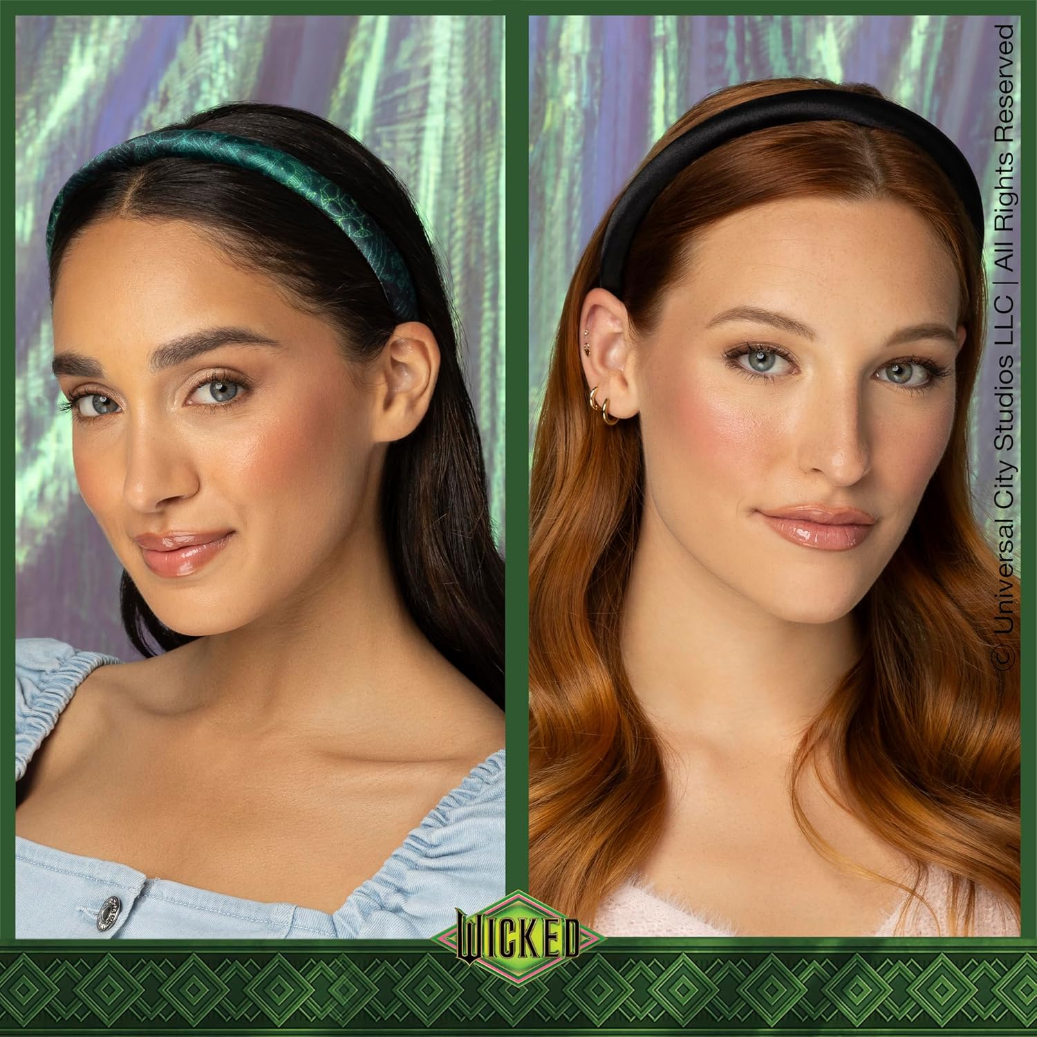 Set de regalo de accesorios para el cabello SCUNCI by Conair Wicked Elphaba (3 unidades) 