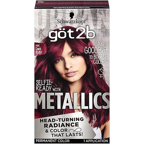 Tinte permanente para el cabello Got2b Metallics 