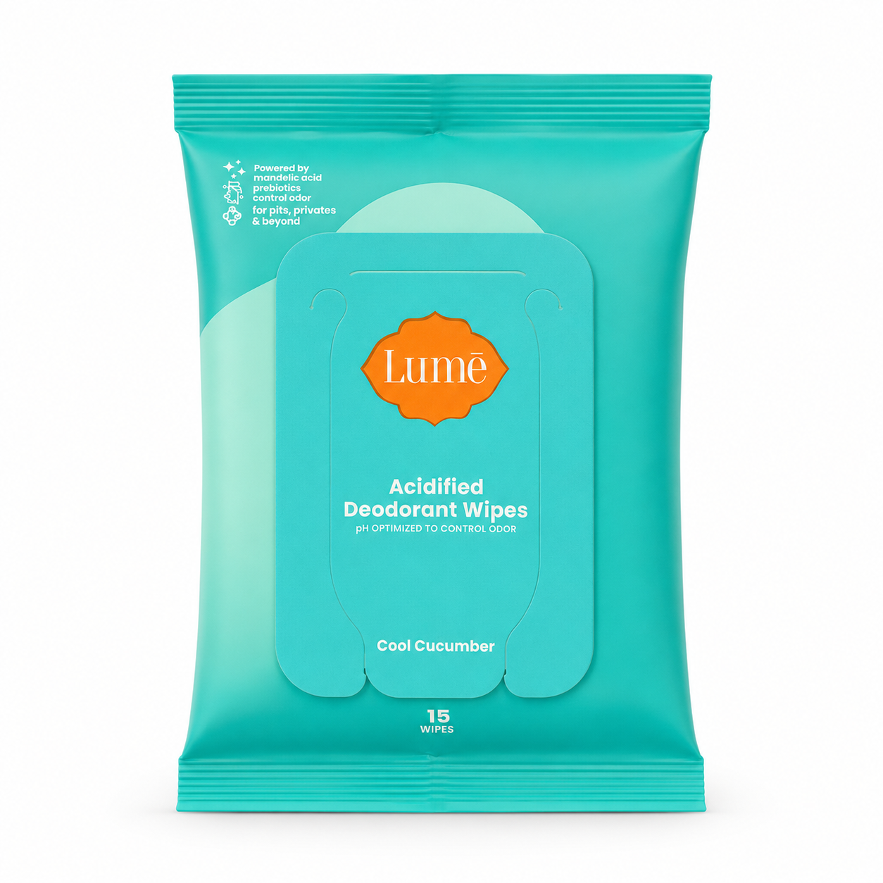 Acidified Deodorant Wipes (15 Counts) - Cool Cucumber