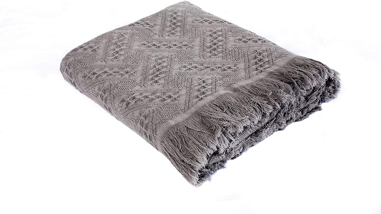 Kasentex 100% Cotton Soft Knitted Throw Blanket, Room Decor, Graduation Gifts, Fathers Day Gift, Mom Gift