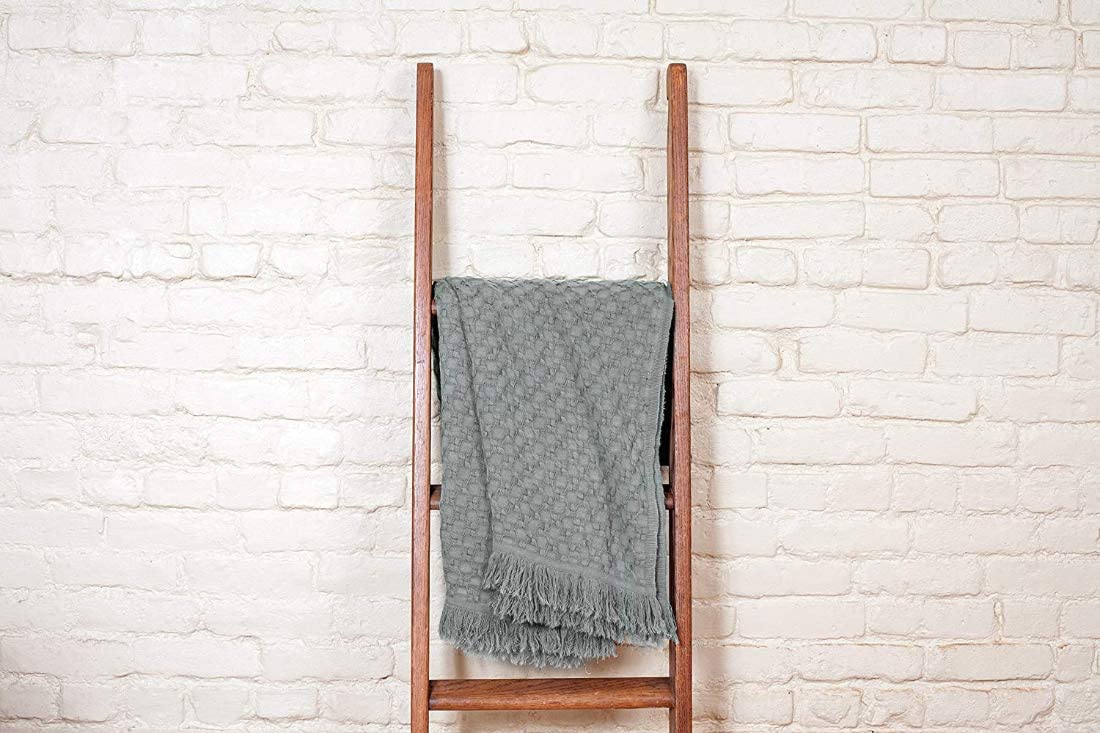 Kasentex 100% Cotton Soft Knitted Throw Blanket, Room Decor, Graduation Gifts, Fathers Day Gift, Mom Gift