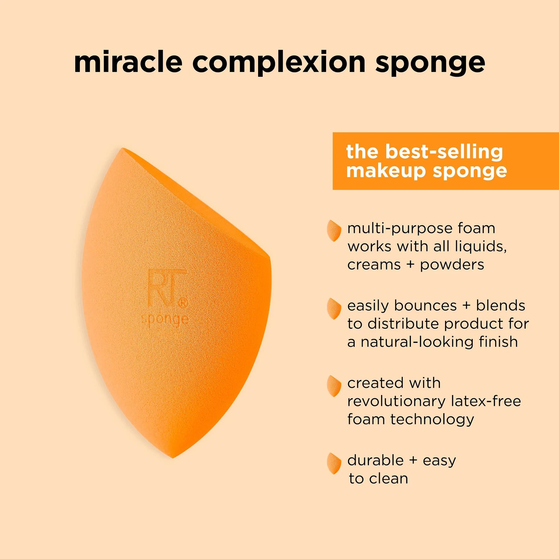 REAL TECHNIQUES Miracle Complexion Makeup Blender Sponges (4 Pack)